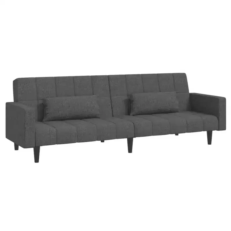 2-Seater Sofa Bed with Two Pillows