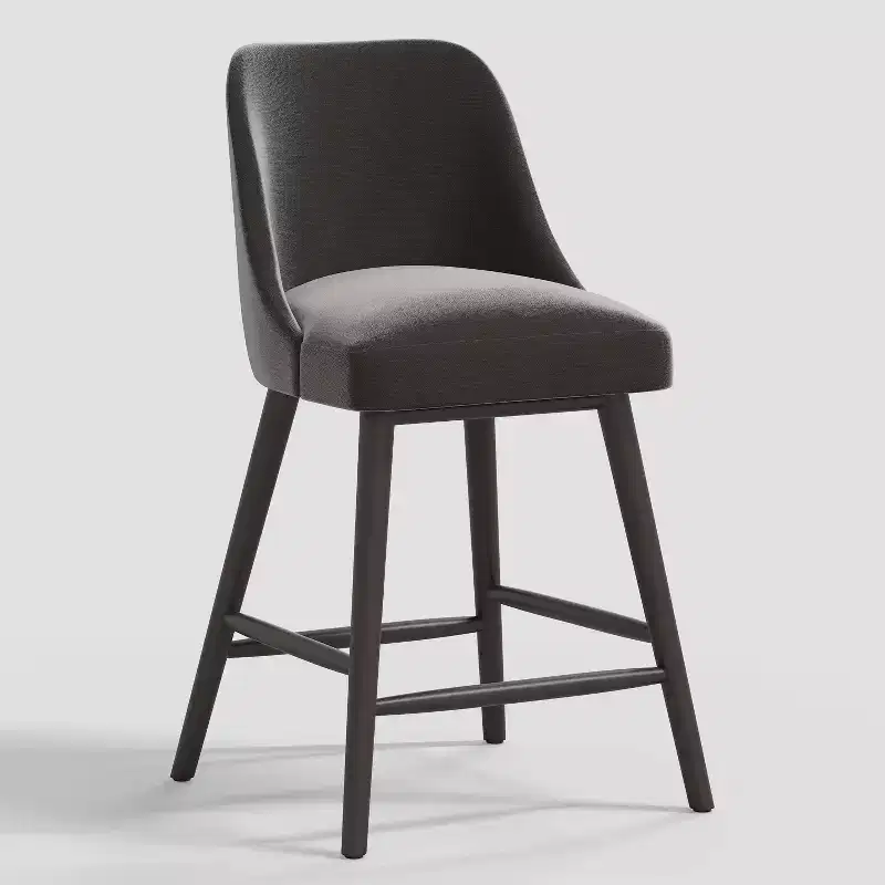 27 Geller Counter Height Barstool with Footrest Shiny Velvet - Threshold