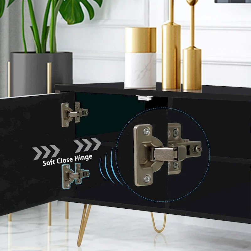 TV Stand TV Console Table Cabinet Wood Entertainment Center