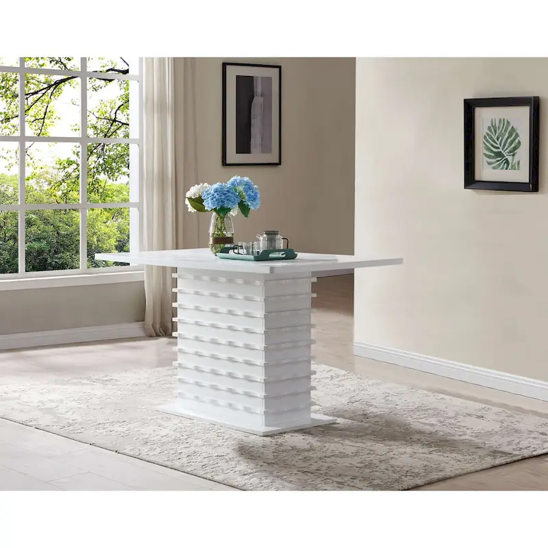 Solid Wood Pedestal Dining Table