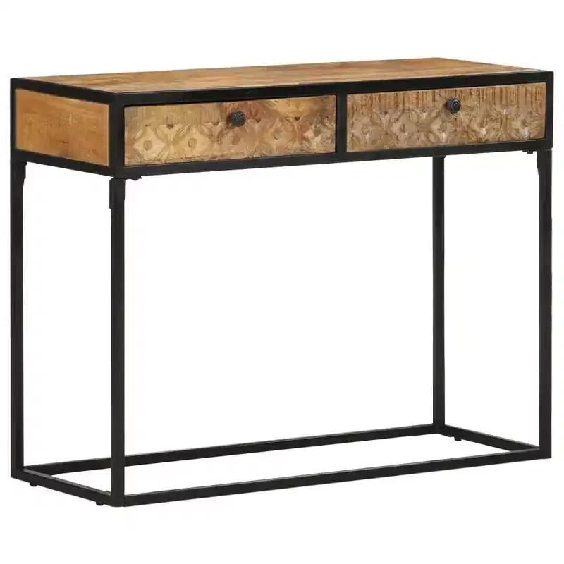 Solid Mango Wood Console Table 39.4x13.8x29.5