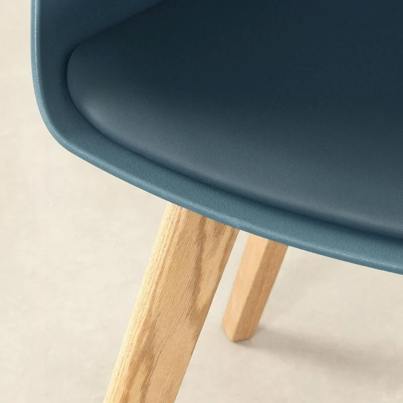 Set of 2 Dining Chairs with Wood Legs