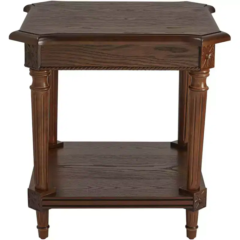 Regency Hill Pullman 22 Wide Distressed Walnut Wood Square End Table