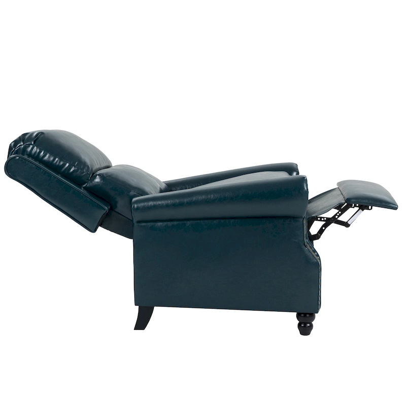 Manual Glider Pushback Recliner Chairs with Nailhead Trim