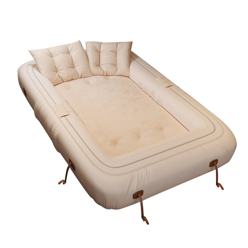JASIWAY Modern Convertible Sleeper Sofa Chair Bed, White