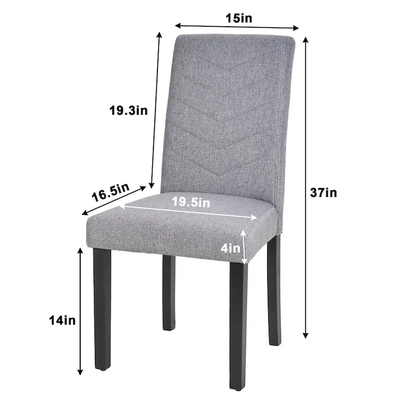 VECELO Upholstered Dining Chairs Set of 6 Parson Classic Upholstered Dining Chair,Modern 37 Parson Chairs