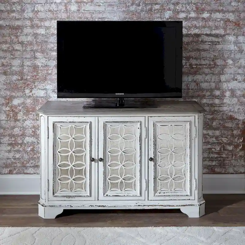 Magnolia Manor Antique White Mirrored Hall Console