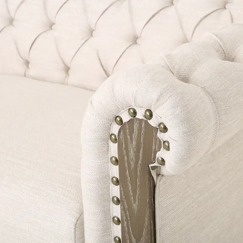 Castalia Nailhead Trim Chesterfield Sofa by Christopher Knight Home - 78.75 L x 33.50 W x 28.00 H