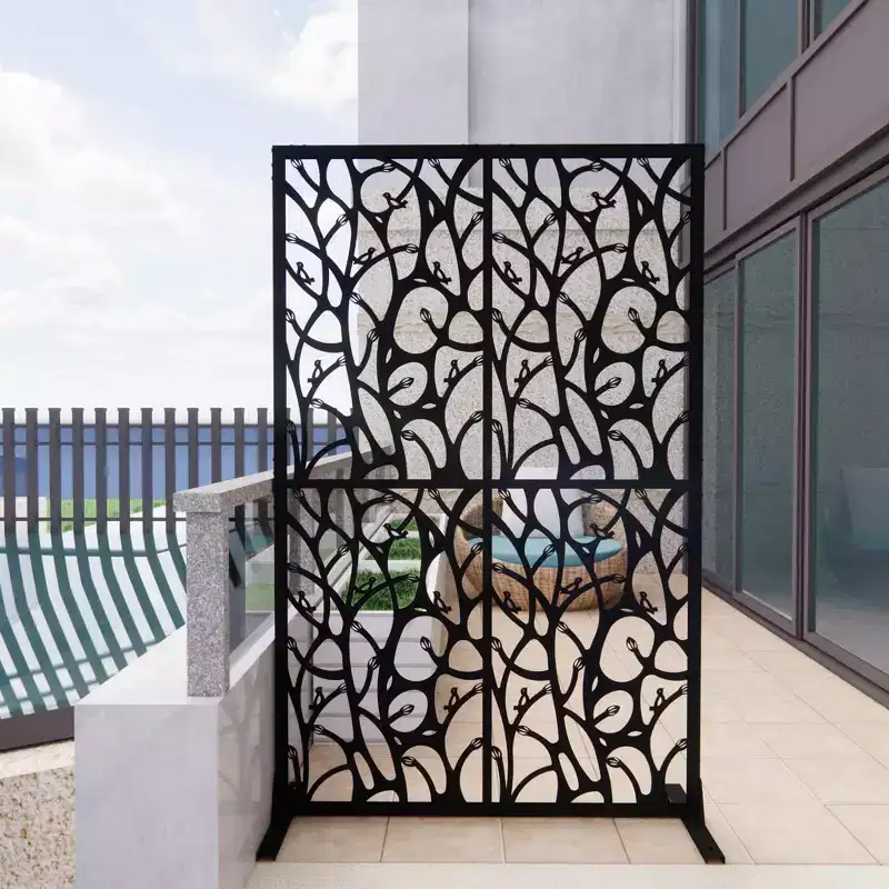 Aluminum Powder-Coated Freestanding Privacy Screen 45.27
