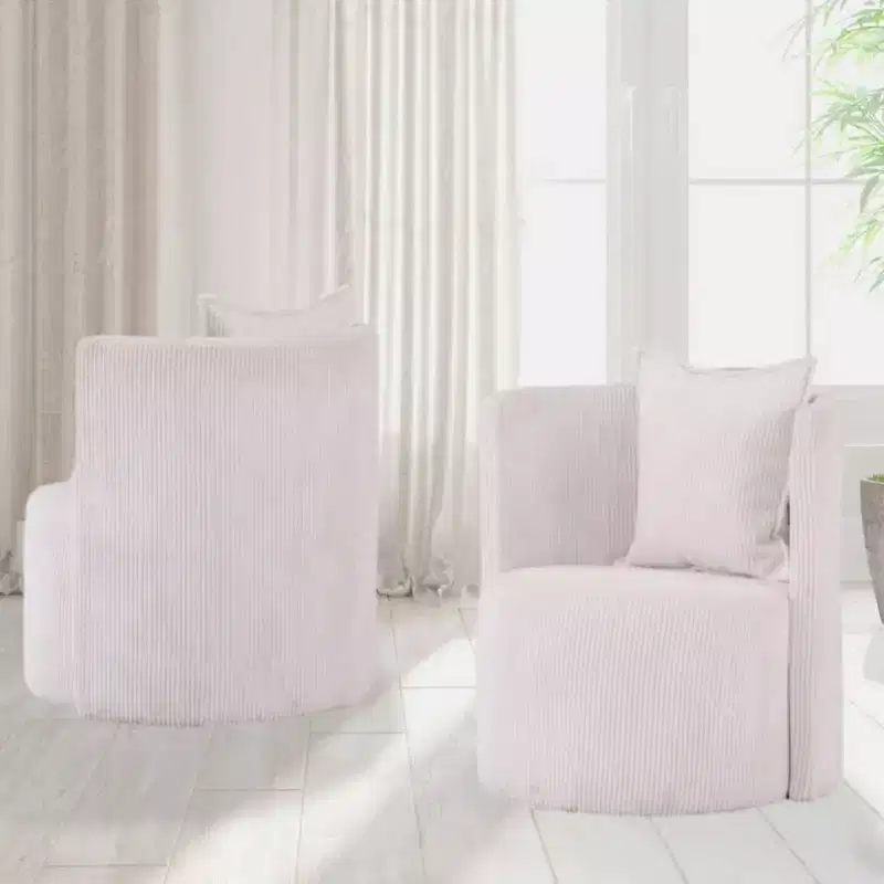 Brassex Penelope Accent Chair White