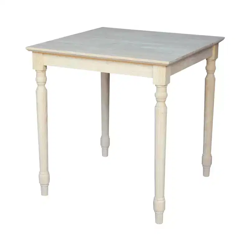 30 Square Solid Table Unfinished - International Concepts