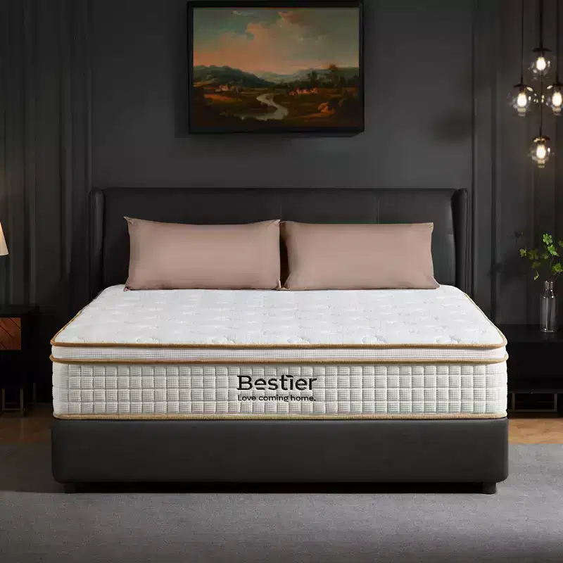 12 inch Full Size Tencel Medium Hybrid Mattress, Plush Layer and Cooling Gel Memory Foam Mattress in a Box