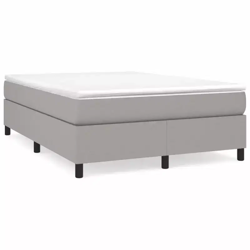 Full Size Platform Bed Frame in Light Gray