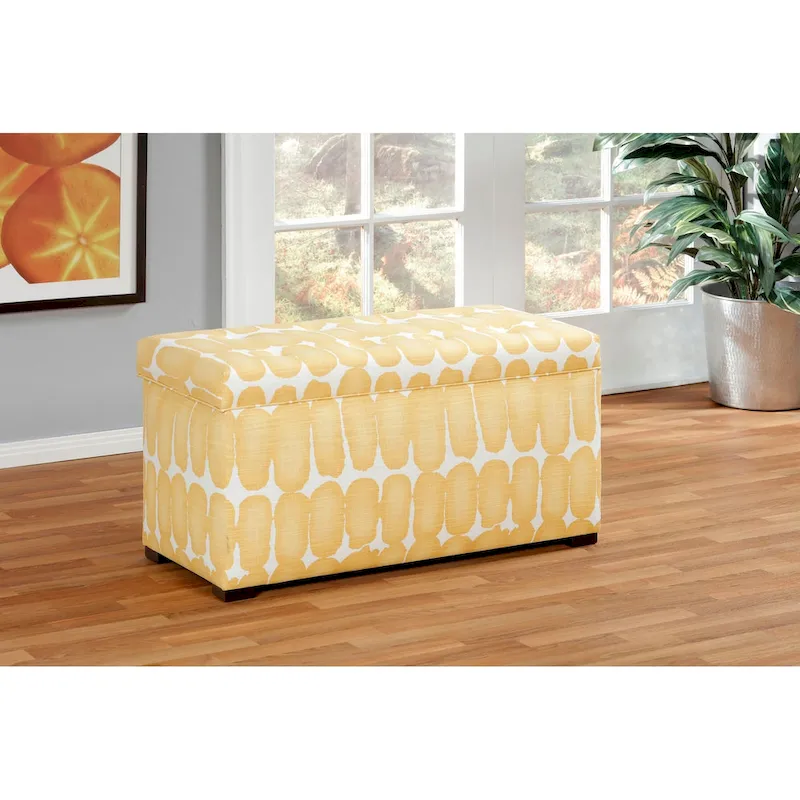 Angela by Sole Designs Upholstered Storage Ottoman Bench