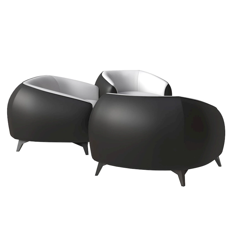 3-Piece Sofa Set Upholstered PU Leather with Solid Wood Frame and Steel Legs Opula Series by LeisureMod