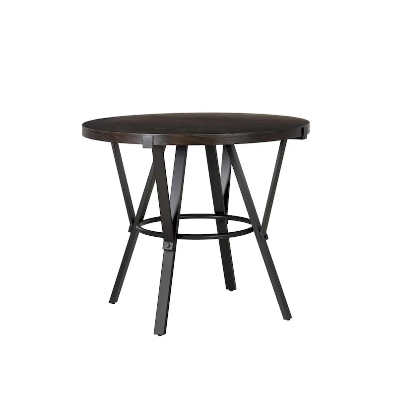 Cassidy Charcoal Wooden 5-Piece Counter Height Dining Set with 4 Stools
