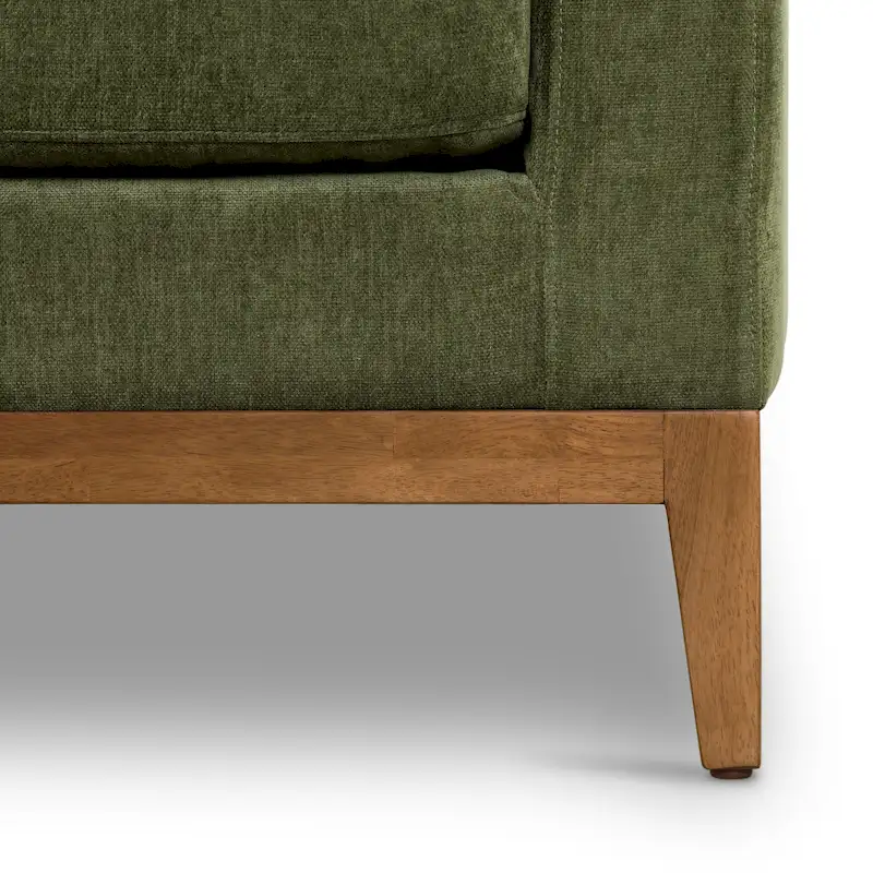 Poly & Bark Zyon 90 Sofa in Distressed Green Velvet