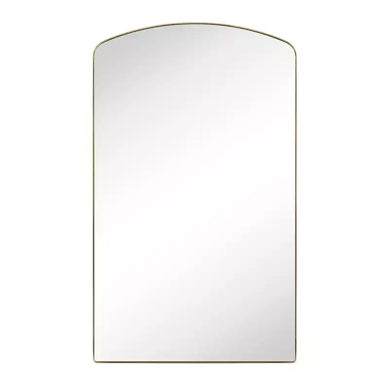 TEHOME Arched Metal Framed Wall Bathroom Vanity Mirror