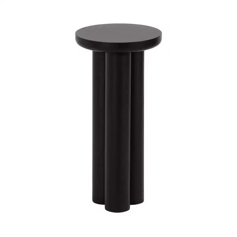 Pylar Round Drink Table – Black Tripod Wood Accent Table, 21