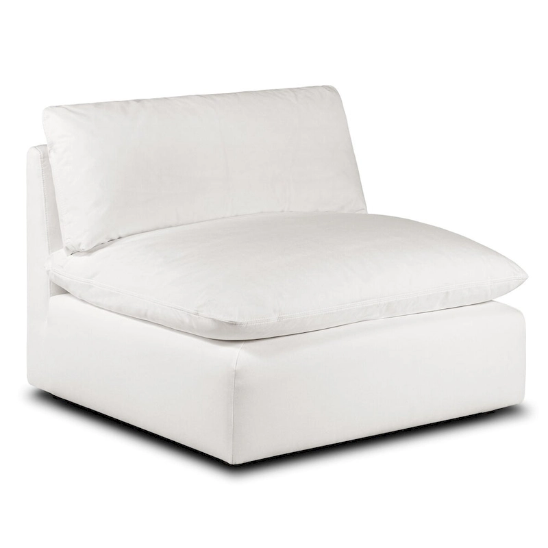 Poly and Bark 4-Seat Davos Modular L-Sectional in Cotton White