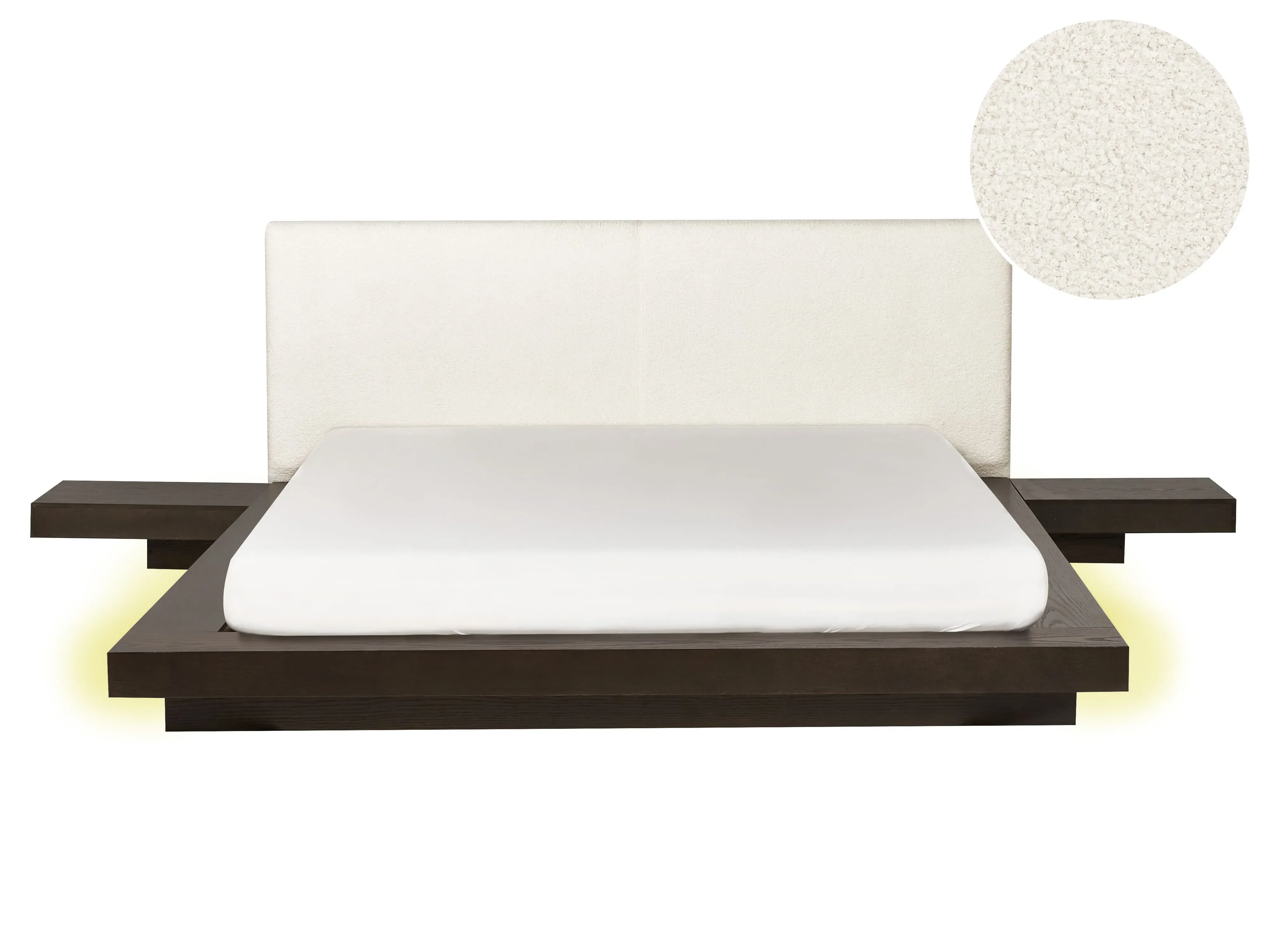 Letto con LED  160 x 200 cm LED Frasino scuro
