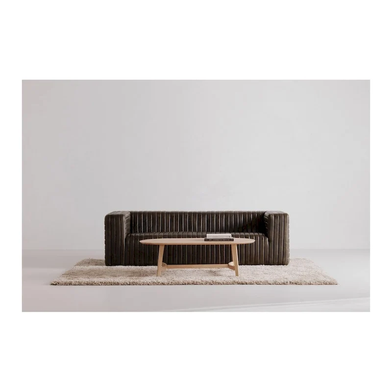 Tyier Mid-Century Modern Solid Oak Coffee Table - 54 W x 17 H x 28 D