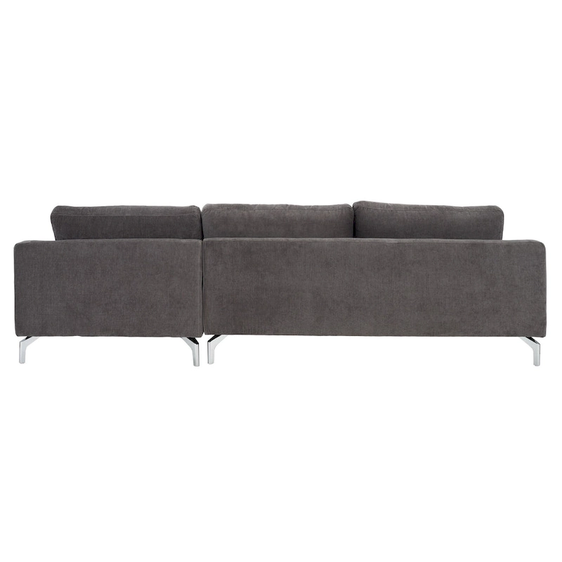 SAFAVIEH Couture Nicholsen Anthracite Grey Velvet Sofa