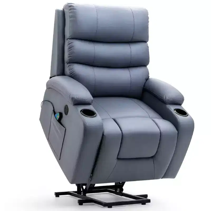 EROMMY Recliner Chair with Massage and Heat for Elderly, with 2 Cup Holders