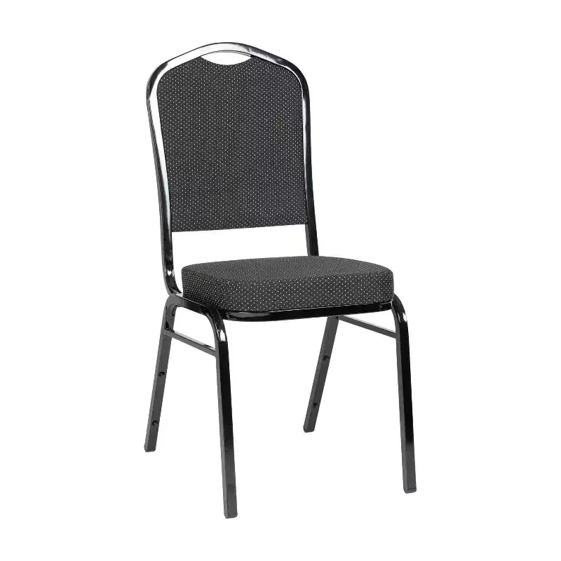 Crown Back Stacking Banquet Chair, 500 LBS Capacity, Upholstered, Commercial Grade