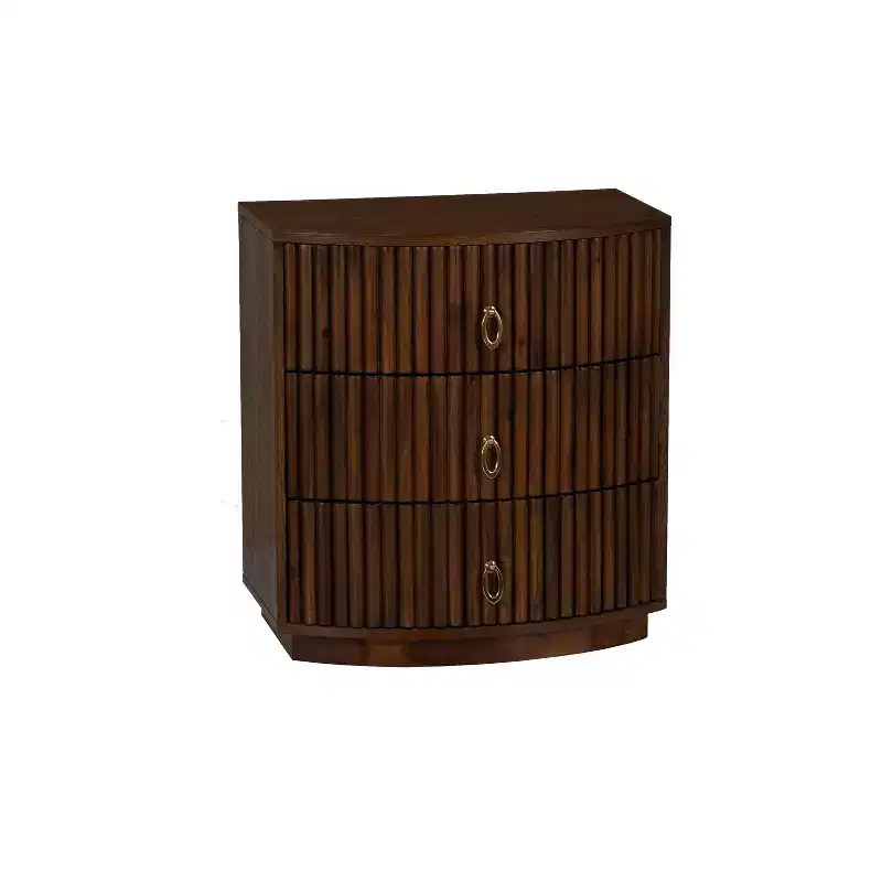 3 Drawer Nightstand Walnut