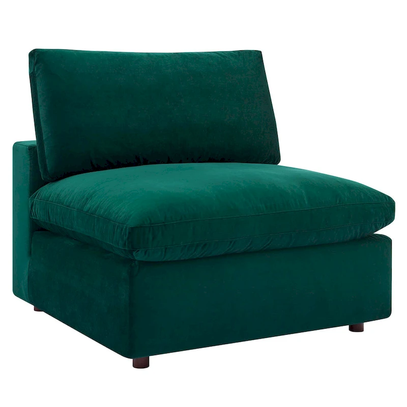 Commix Down Filled Overstuffed Velvet 7-Piece Sectional Sofa
