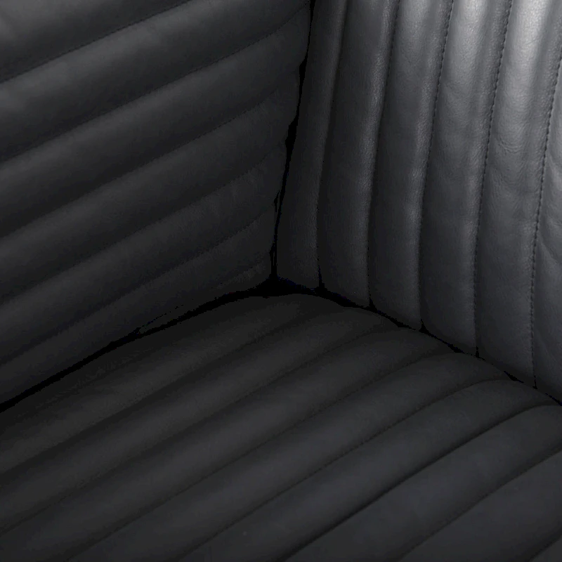 Ricciardo Cognac Genuine Leather Wrapped Sofa - 86.6L x 38.6W x 26.4H