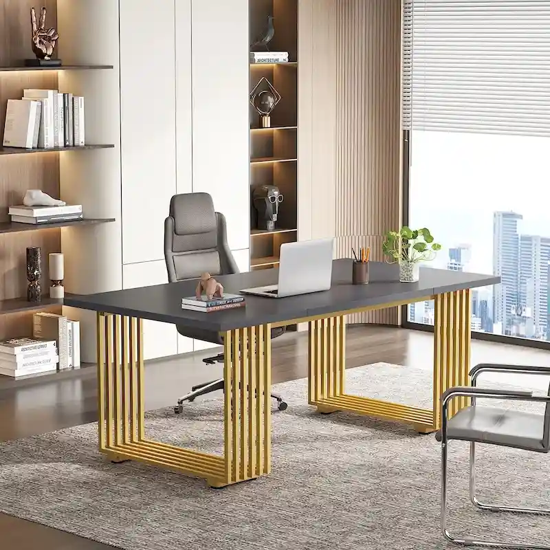 70.9 Modern Home Office Desk, Computer Executive Desk