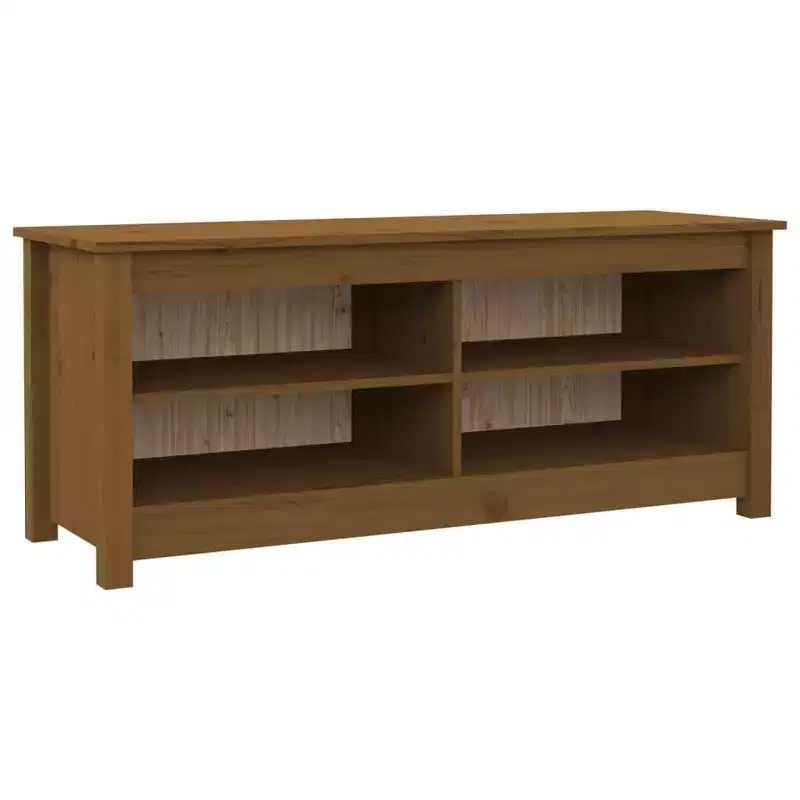 vidaXL Shoe Bench Honey brown Solid pine wood Medium Shoe Bench
