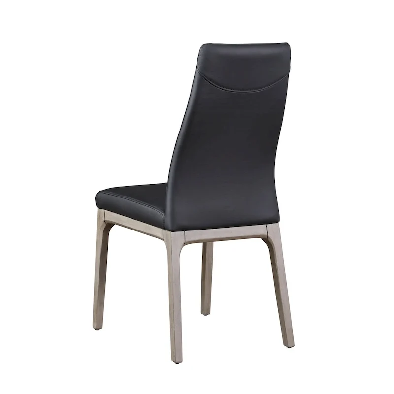 Somette Modern Contour Back Side Chair with Wood Base, Set of 2