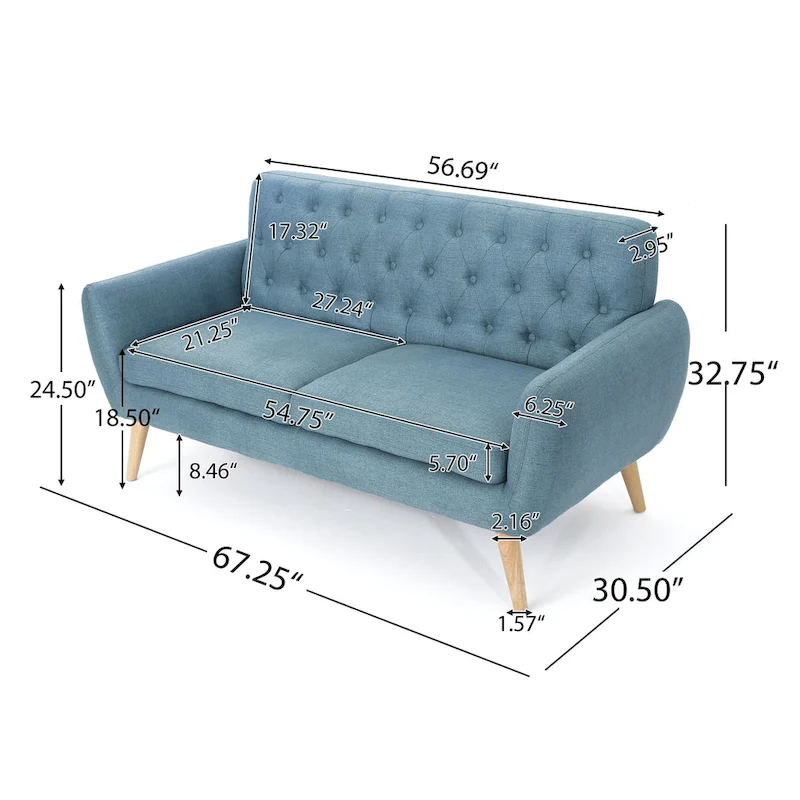 Bernice Mid-century Modern Petite Sofa by Christopher Knight Home