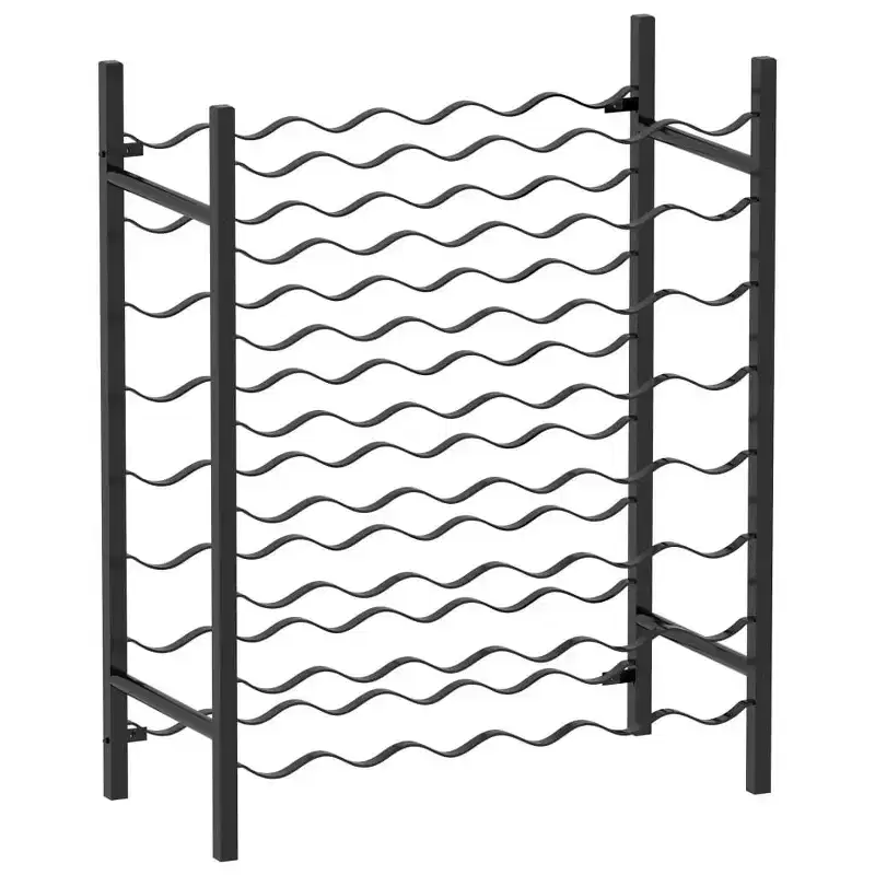 Wine Rack Bottle Holder Wine Storage Organizer for Pantry Kitchen Metal