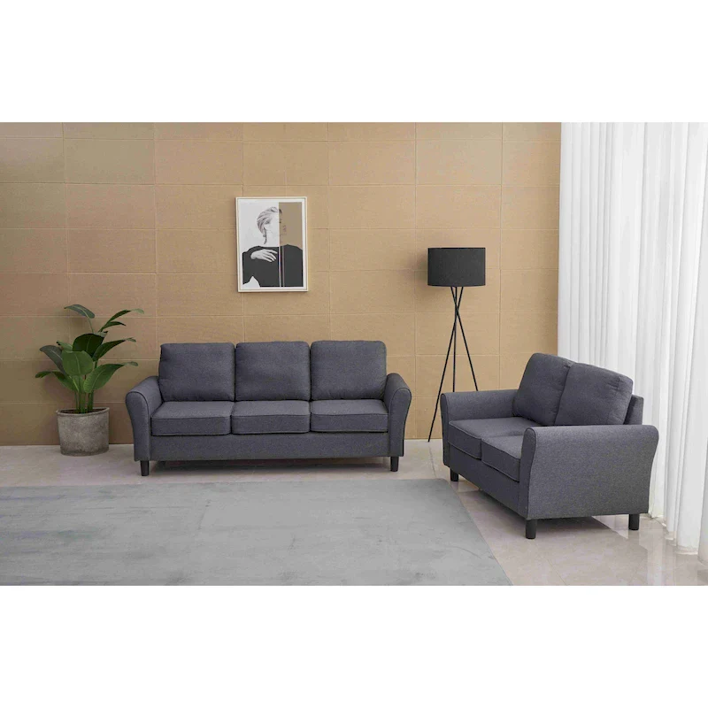 2 Piece Loveseat and Sofa Living Room Set
