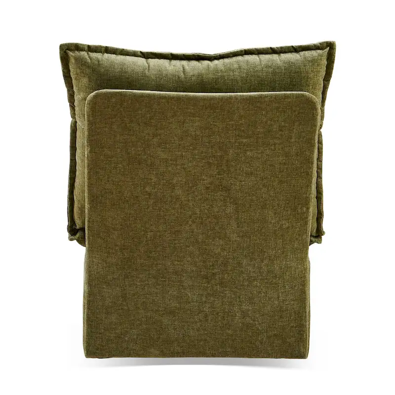 Green 28.74 Chenille Upholstered Swivel Rocking Chair
