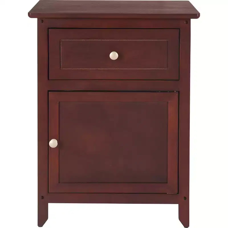 Side Table with Single Drawer and Storage Cabinet