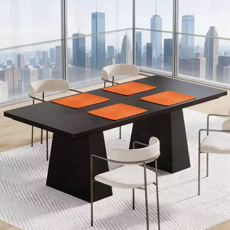 Dining Table, Farmhouse Wood Kitchen Table for 6 People