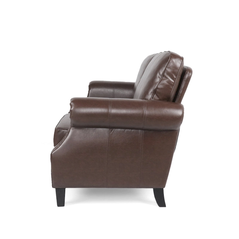 Lawton Faux Leather Loveseat with Nailhead Trim by Christopher Knight Home