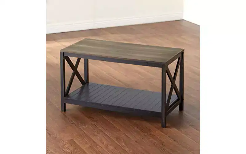The Lakeside Collection Two-Tone Farmhouse Living Room Collection - Black Coffee Table