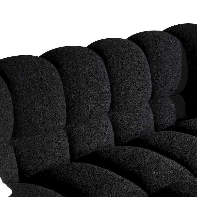 Modern 84.3 Boucle 3-Seater Sofa with Pillows