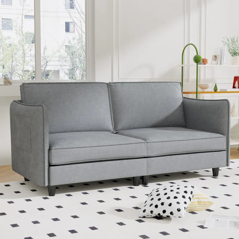 Christopher Knight Home - Hadley 74.27 Loveseat Sofa with Mid-Century Modern Design