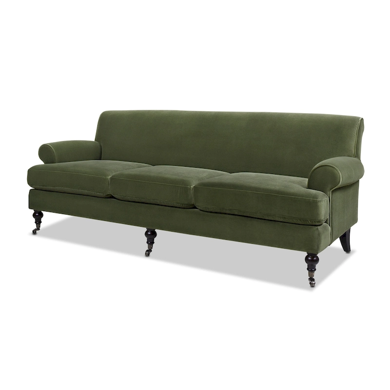 Alana Lawson 88 Inch Living Room Sofa  Three Cushion Couch with Rolled Arms and Tight Back  Minimal Assembly Required
