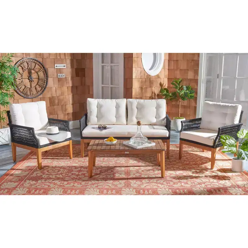 Winslo 4 Piece Living Set - Indoor/Outdoor - PAT7075 - Safavieh