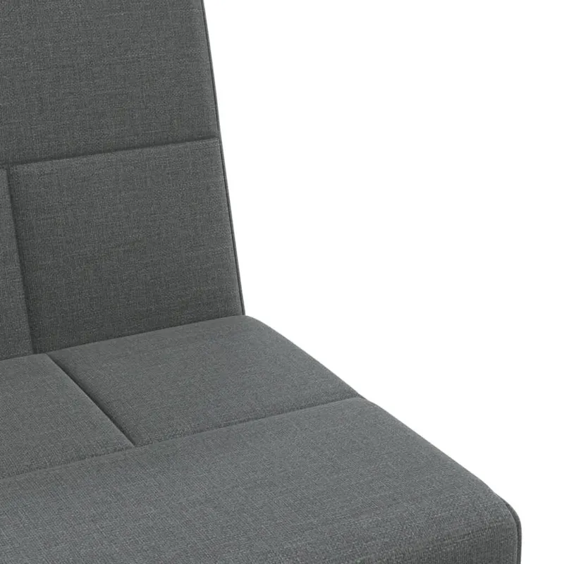 vidaXL L-shaped Sofa Bed Dark Gray 100.4x55.1x27.6 Fabric - 100.4 x 55.1 x 27.6