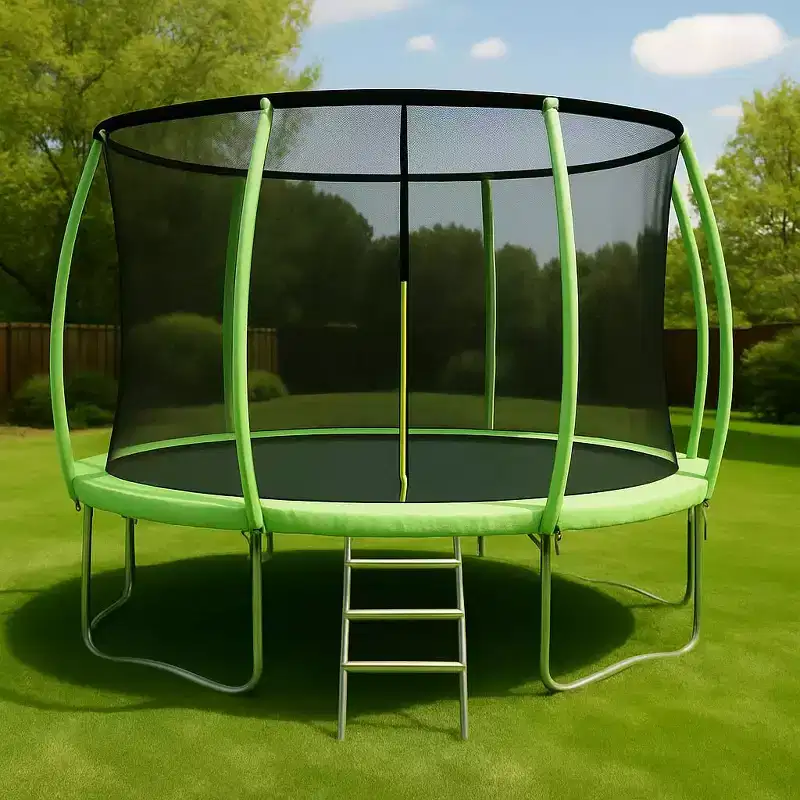 Outdoor Trampoline, 12FT Trampoline with Safety Enclosure - 440Lbs Capacity ASTM F2225-15 Certified No-Gap Net Rust-Resistant for Kids Adults