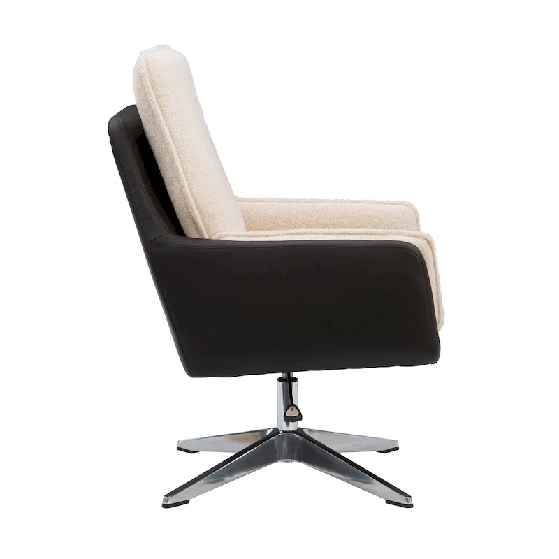 Marcia Swivel Sherpa Chair Accent Chair